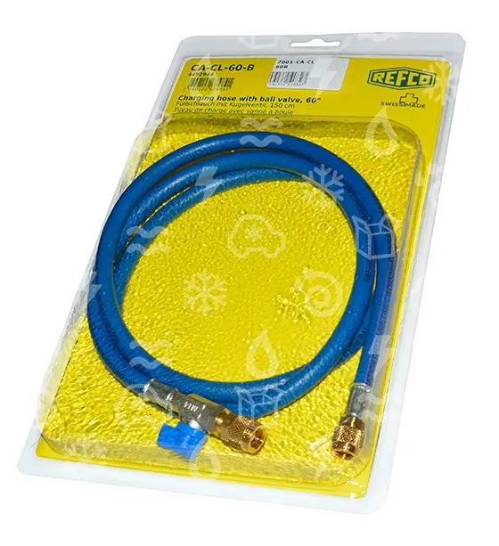 hadice přímá REFCO CA-CL-60, 4492944, 1,5 m, kulový kohout, modrá